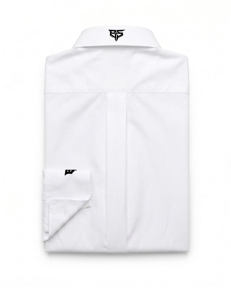 B-5 embroidered shirt, white, back
